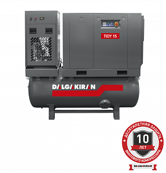 Воздушный винтовой компрессор на ресивере и с осушителем TIDY 15-500D